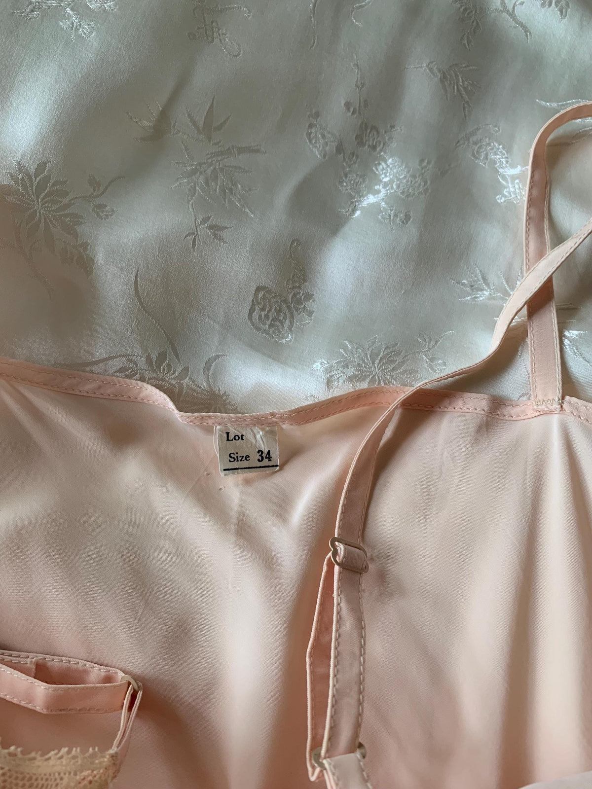 30s Embroidered Bows Midi Slip Dress - XS to Small