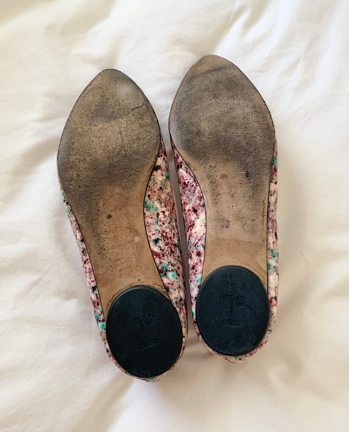 Y2K Repetto Pink Confetti Pointed Toe Ballet Flats - 6.5 to 7