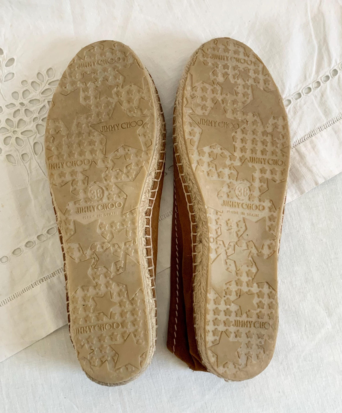 Y2K Jimmy Choo Suede Espadrille Ballet Flats - 7.5