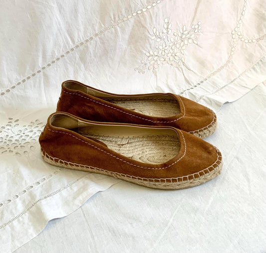 Y2K Jimmy Choo Suede Espadrille Ballet Flats - 7.5