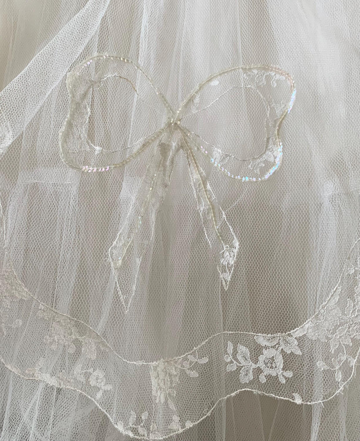 50s Southern Belle Tulle and Bows Bridal Gown - XS to Small