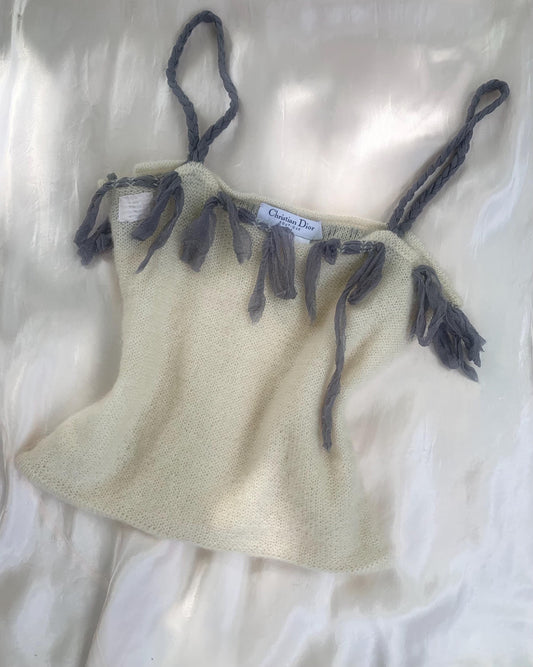 2000s Christian Dior Galliano Era Wool and Silk Tank